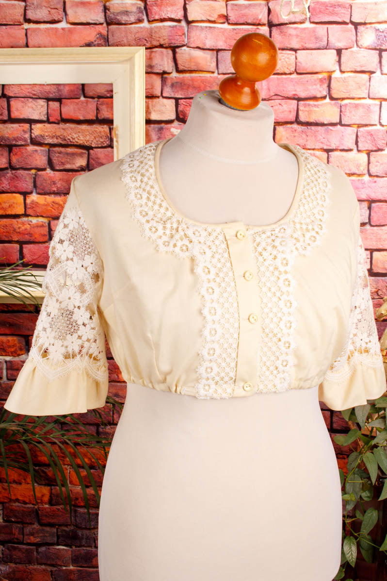 Dirndlbluse creme Spitze