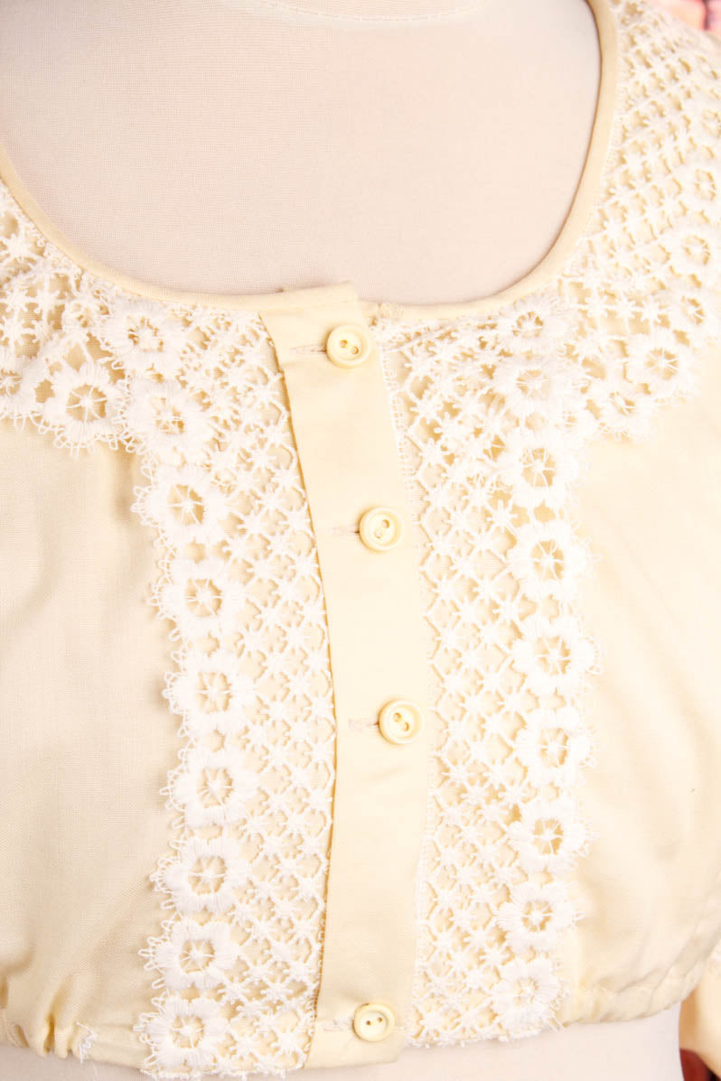 Dirndlbluse creme Spitze