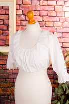 Dirndlbluse weiß Spitze