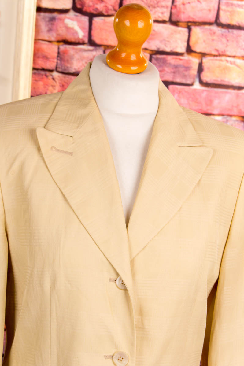 Leinenmix Blazer beige gold