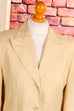 Leinenmix Blazer beige gold 80er 90er beige Designer Frau gold M 40-42 S 36-38 Sekretärin Special vintageberlin.de