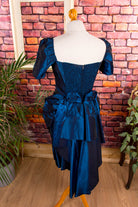 Taft Cocktailkleid nachtblau Schimmer