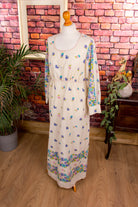 70s Nachtkleid Hauskleid Blumen