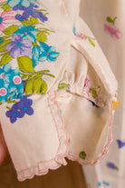 70s Nachtkleid Hauskleid Blumen
