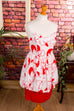 80s Partykleid rot weiß 80er Abendmode Disco Frau M 40-42 real-80er rot S 36-38 Special weiß vintageberlin.de