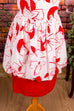 80s Partykleid rot weiß 80er Abendmode Disco Frau M 40-42 real-80er rot S 36-38 Special weiß vintageberlin.de