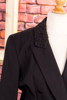 Wolle Gehrock schwarz Gothic