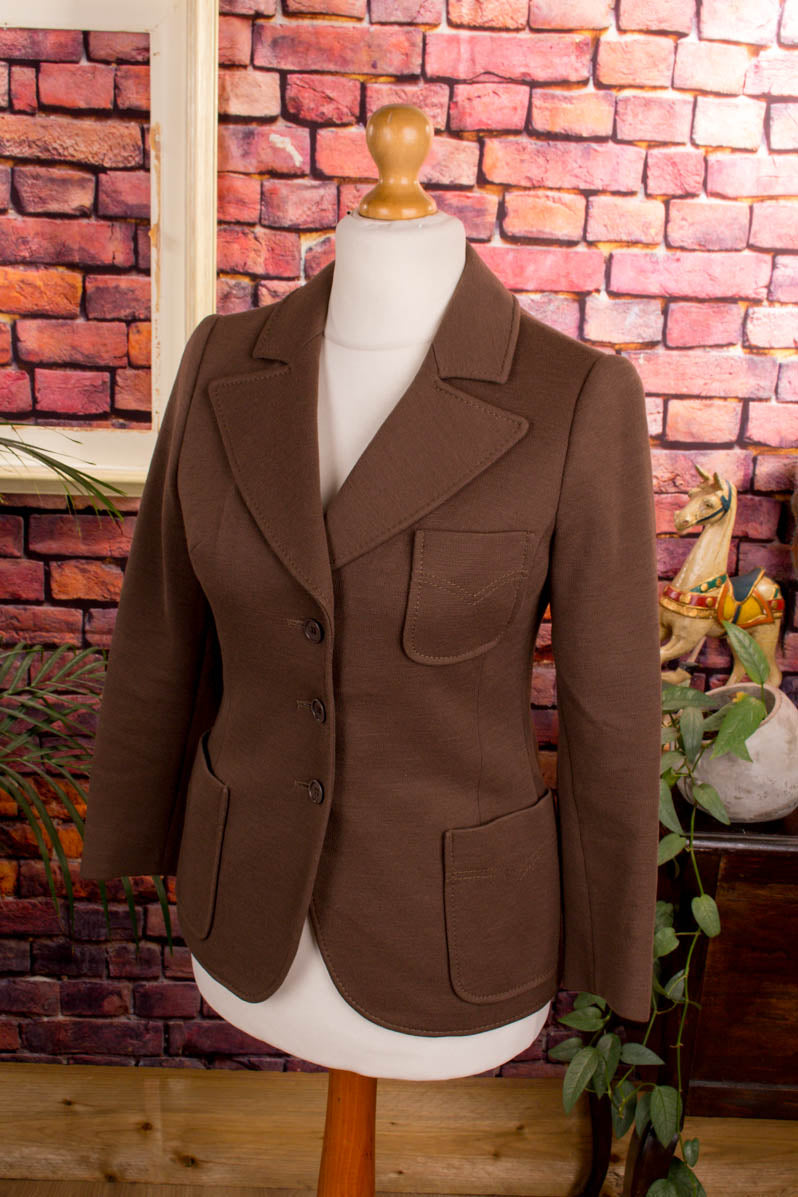 60s Wolle Blazer braun