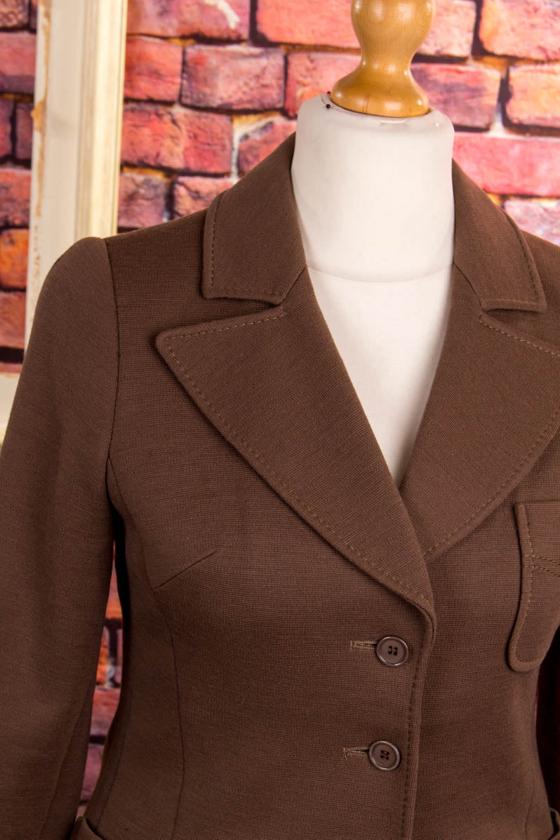 60s Wolle Blazer braun