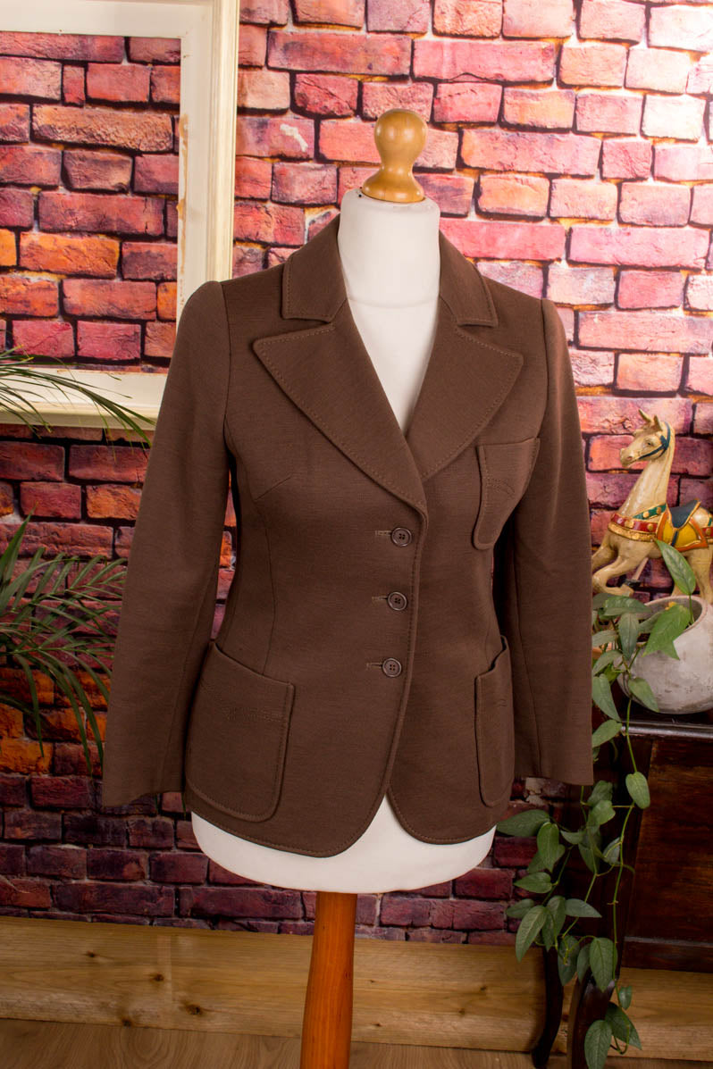 60s Wolle Blazer braun