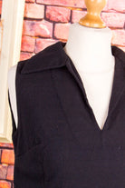 60s Tunika Langtop schwarz Wolle