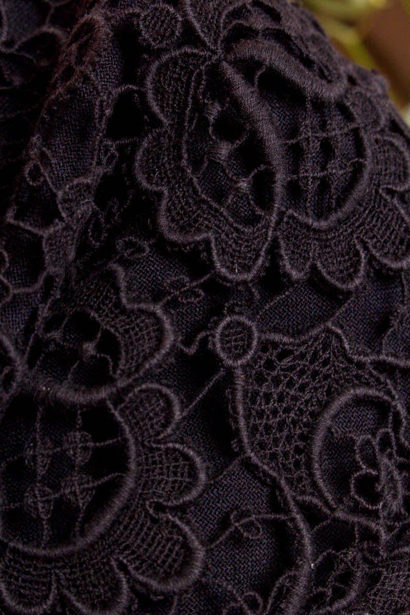60s Tunika Langtop schwarz Wolle