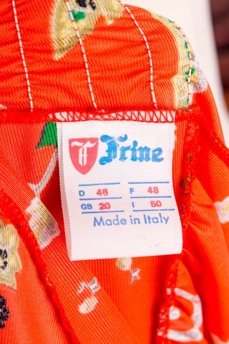 Boho Hauskleid rot Muster