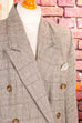 80s Oversize Blazer grau Leinen 80er 90er Frau grau M 40-42 real-80er S 36-38 Sekretärin Special vintageberlin.de