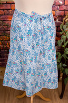 70s Hippierock blau Blumen