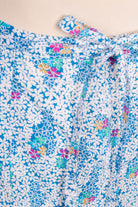70s Hippierock blau Blumen