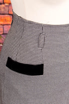 High Waist Rock grau kariert