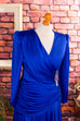 80s Abendkleid tintenblau 80er 90er Abendmode blau Frau L 44-46 real-80er Special vintageberlin.de