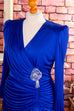 80s Abendkleid tintenblau 80er 90er Abendmode blau Frau L 44-46 real-80er Special vintageberlin.de