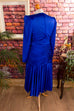 80s Abendkleid tintenblau 80er 90er Abendmode blau Frau L 44-46 real-80er Special vintageberlin.de