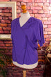 80er Disco Fledermaus-Top lila 80er 90er Boho Disco Frau lila M 40-42 real-80er Special vintageberlin.de