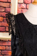 80s Patchwork Top schwarz 80er Boho Disco Frau Gothic M 40-42 real-80er schwarz Special vintageberlin.de
