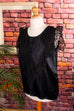 80s Patchwork Top schwarz 80er Boho Disco Frau Gothic M 40-42 real-80er schwarz Special vintageberlin.de