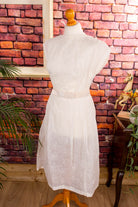 50s Chiffonkleid weiß