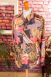 90er Bluse bunt Muster 80er 90er Boho bunt Disco Frau L 44-46 M 40-42 Special vintageberlin.de