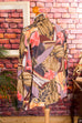 90er Bluse bunt Muster 80er 90er Boho bunt Disco Frau L 44-46 M 40-42 Special vintageberlin.de