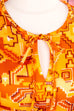 70er Jahre Maxikleid orange 60er 70er Abendmode Boho Disco Frau Hippie orange real-boho real-disco S 36-38 Schlager Special vintageberlin.de