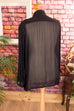 Chiffon Oversize Bluse schwarz transparent 90er Boho Frau Gothic L 44-46 schwarz Special XL 48-50 vintageberlin.de