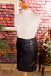 Lederrock kurz schwarz 80er 90er Frau Gothic M 40-42 schwarz Special vintageberlin.de
