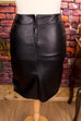 Lederrock kurz schwarz 80er 90er Frau Gothic M 40-42 schwarz Special vintageberlin.de
