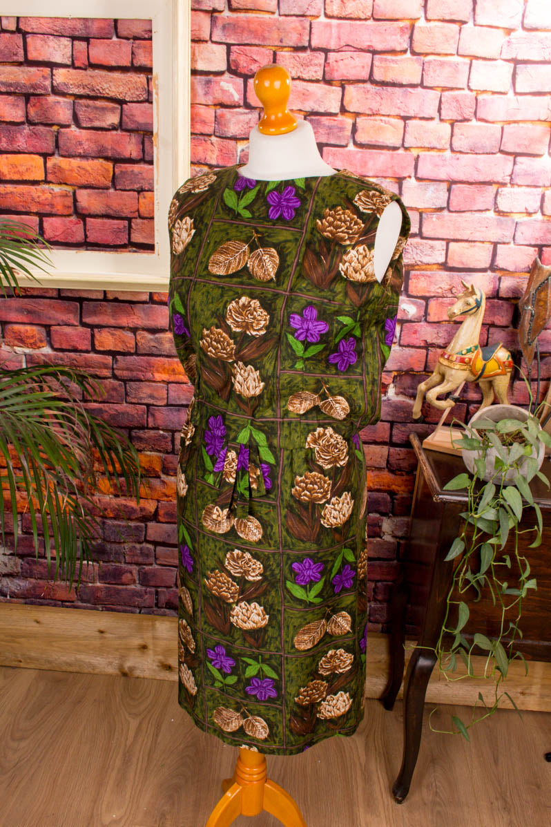 50er Jahre Kleid grün schmal