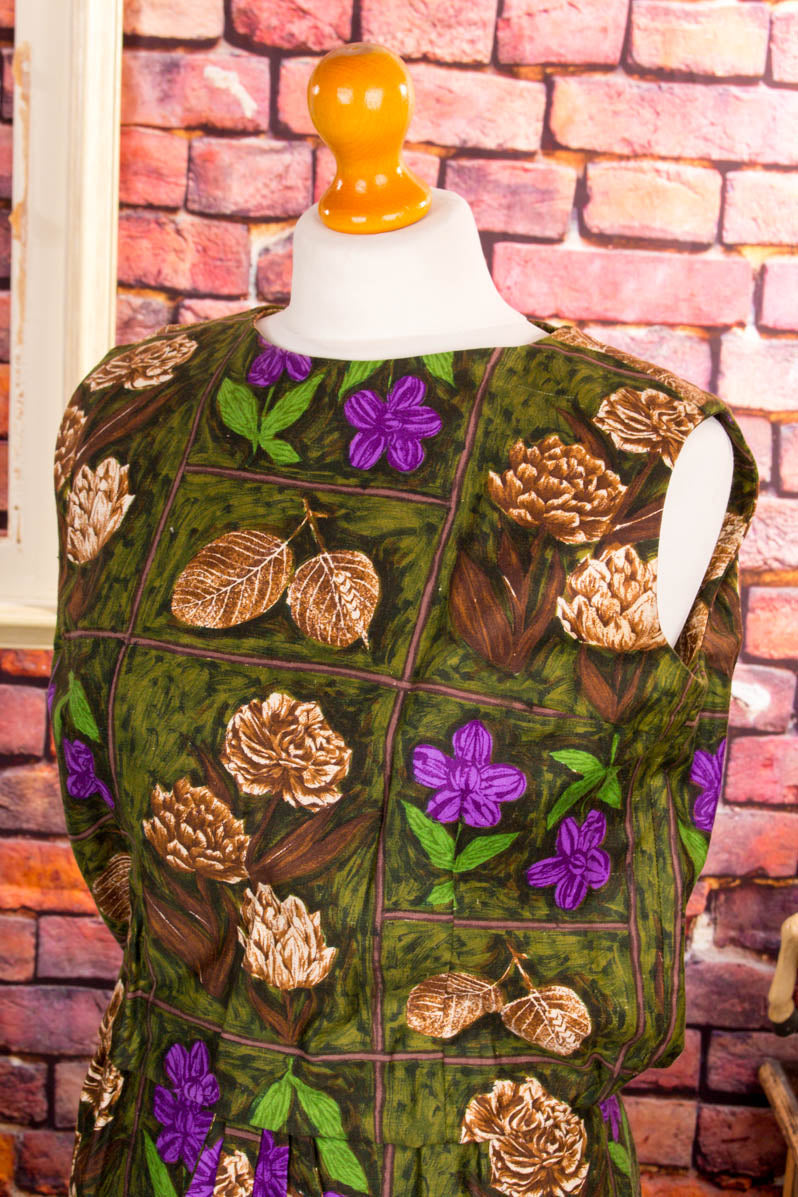 50er Jahre Kleid grün schmal
