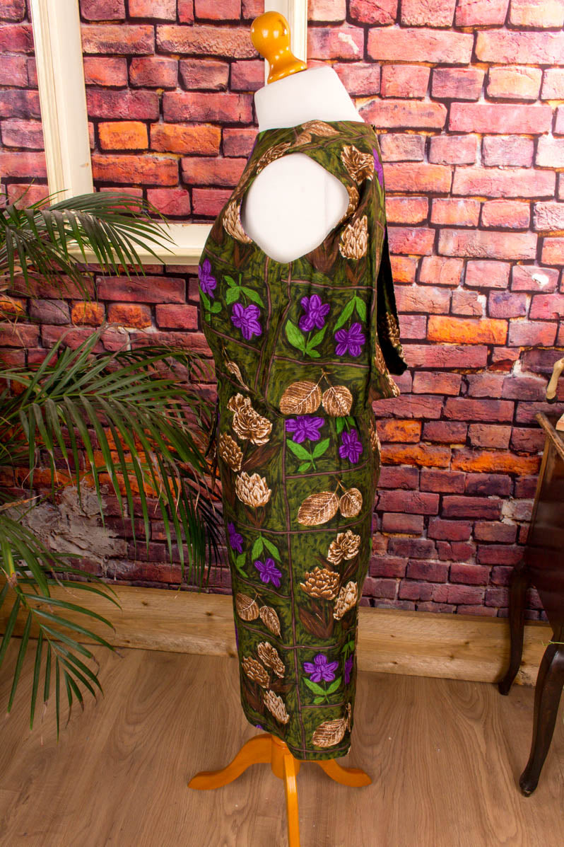 50er Jahre Kleid grün schmal