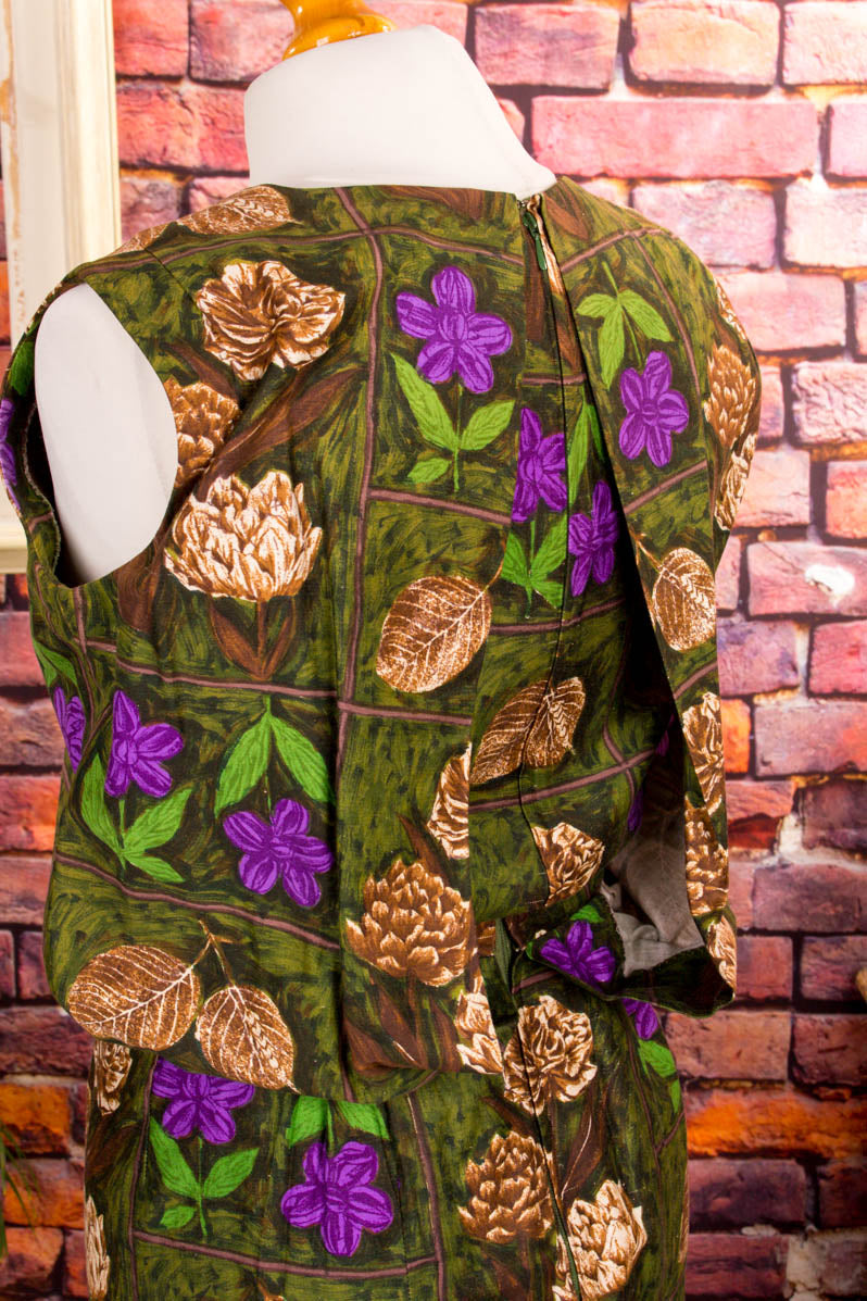 50er Jahre Kleid grün schmal