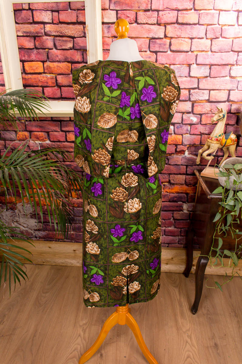 50er Jahre Kleid grün schmal