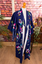 Vintage Kimono blau Muster