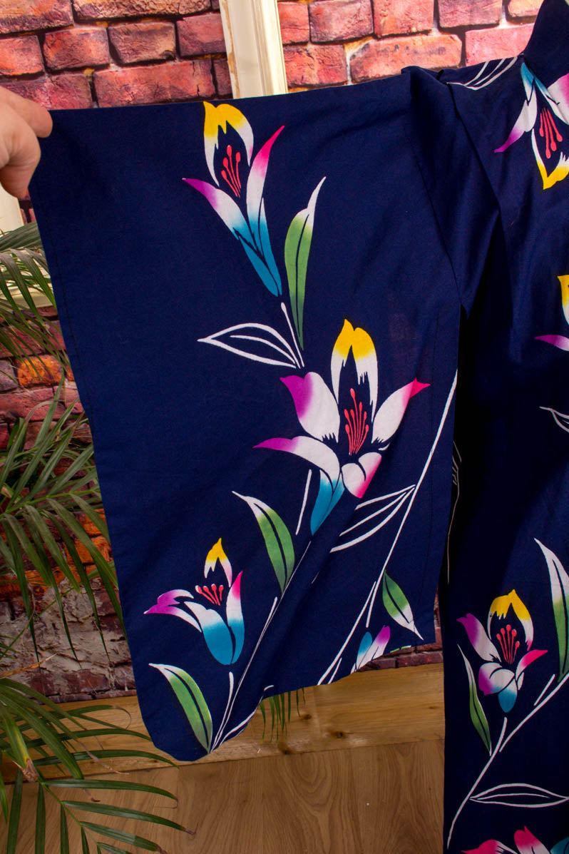 Vintage Kimono blau Muster