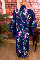 Vintage Kimono blau Muster