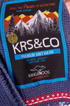 Strickkleid blau weiß Muster
