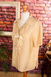 Seidenbluse gold Rüschen Abendmode Boho Disco Frau gold L 44-46 M 40-42 real-boho Special vintageberlin.de