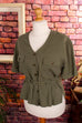 Vintage Safaribluse khaki Default Title 80er Boho Disco Frau grün M 40-42 real-80er real-boho Special vintageberlin.de