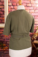 Vintage Safaribluse khaki 80er Boho Disco Frau grün M 40-42 real-80er real-boho Special vintageberlin.de