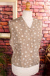 Seidenweste beige Punkte Default Title 90er beige Boho Frau L 44-46 M 40-42 Rockabilly Special vintageberlin.de