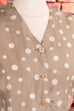 Seidenweste beige Punkte 90er beige Boho Frau L 44-46 M 40-42 Rockabilly Special vintageberlin.de