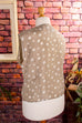 Seidenweste beige Punkte 90er beige Boho Frau L 44-46 M 40-42 Rockabilly Special vintageberlin.de
