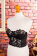 sexy Korsage schwarz Spitze Default Title 80er Abendmode Boho Disco Frau Gothic Rockabilly S 36-38 schwarz Special vintageberlin.de